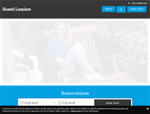 Tablet Screenshot of lumierehostel.com